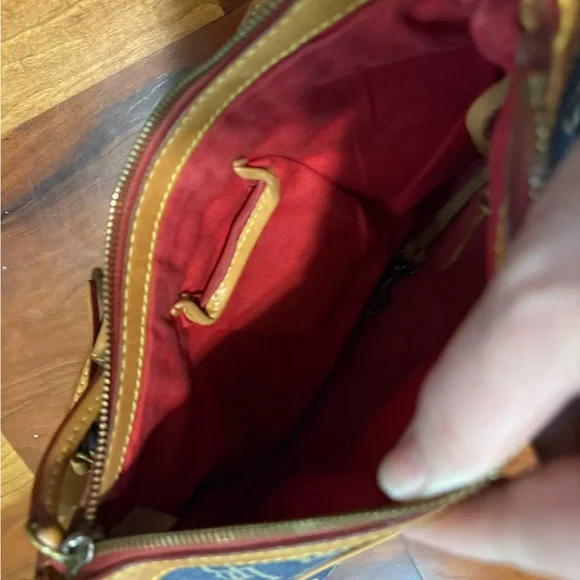 Dooney & Bourke Blue and Tan Shoulder Bag - Picture 10 of 16